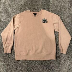 RVCA Men's Crewneck Sweatshirt in Dusty Rose Beige